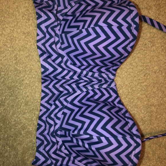 Purple Zig-Zag Bikini Top - Picture 2 of 5